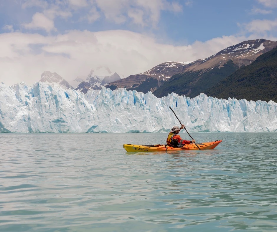 Kayaking near Perito Moreno Glacier in El Calafate